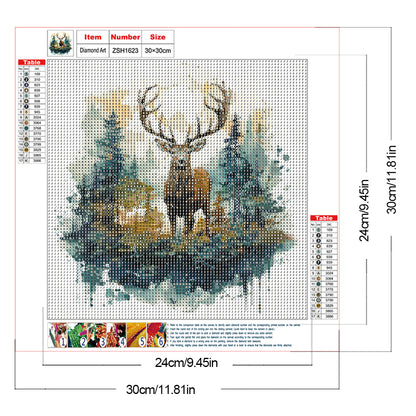 Forest Deer - Full Round Drill Diamond Painting 30*30CM