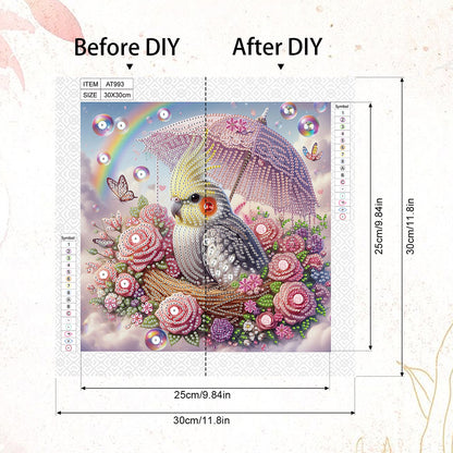 Parrot Bird - Special Shaped Drill Diamond Painting 30*30CM