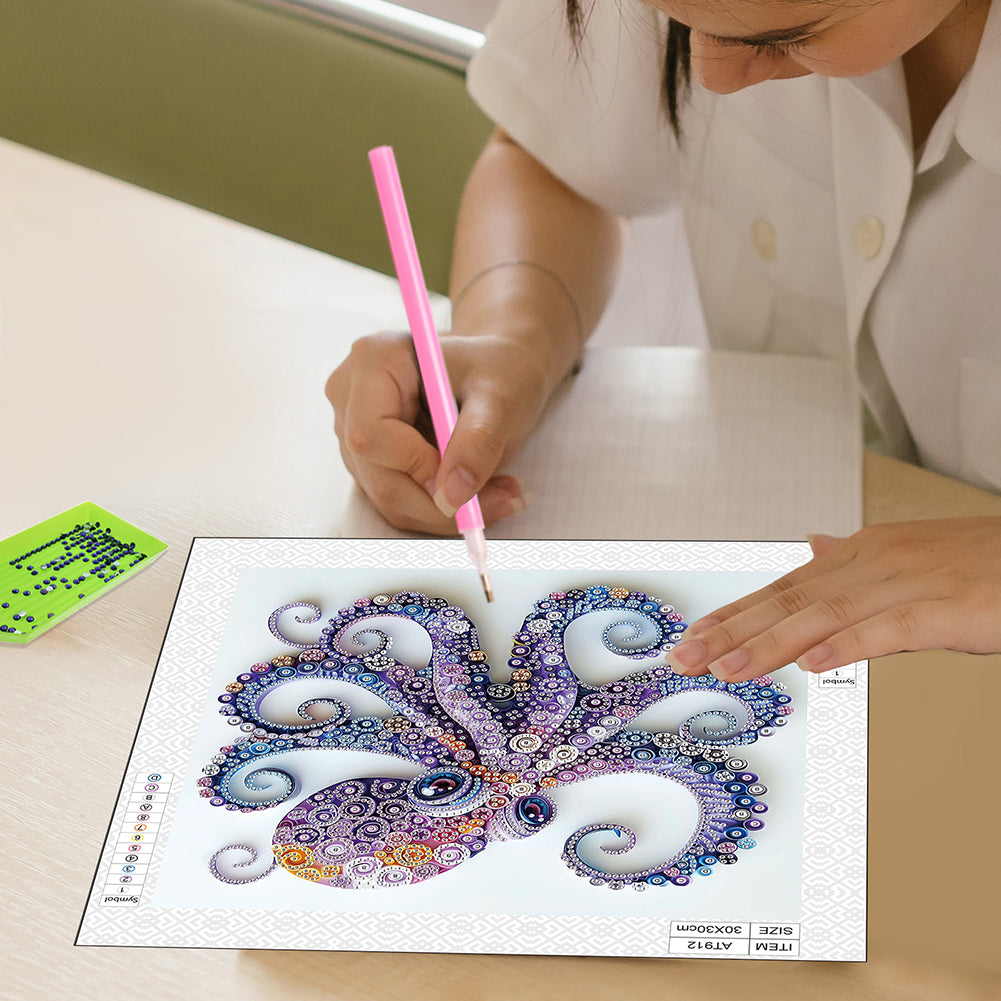 Paper Quilling Octopuses - Special Shaped Drill Diamond Painting 30*30CM