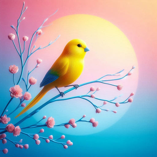 Birds On The Moon - Full Round Drill Diamond Painting 40*40CM