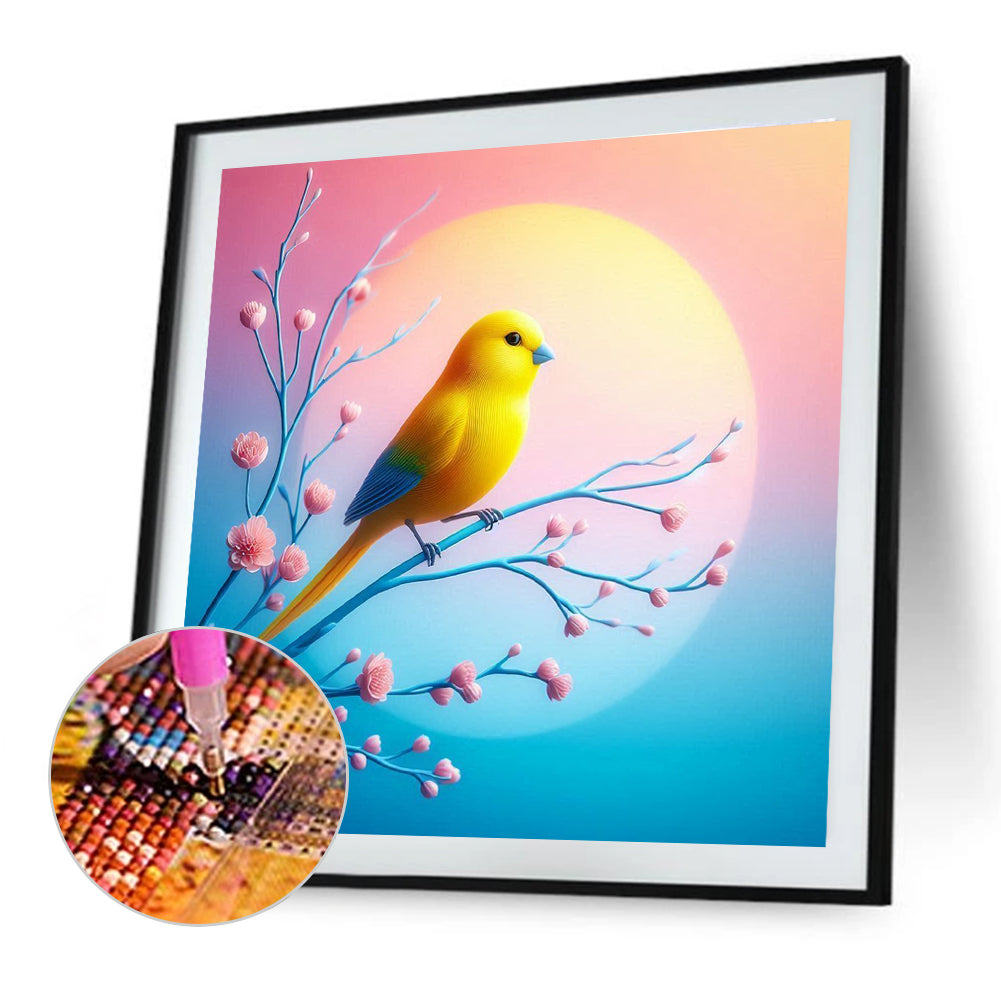 Birds On The Moon - Full Round Drill Diamond Painting 40*40CM