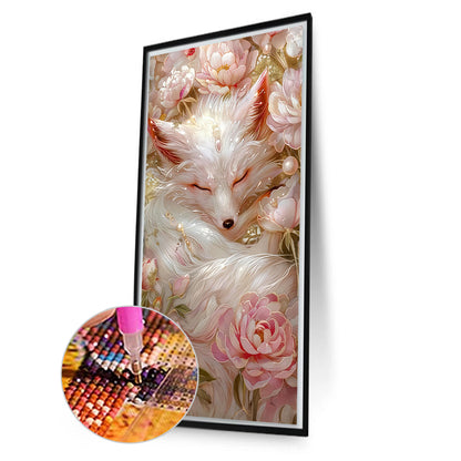 White Foxes - Full Round Drill Diamond Painting 40*70CM