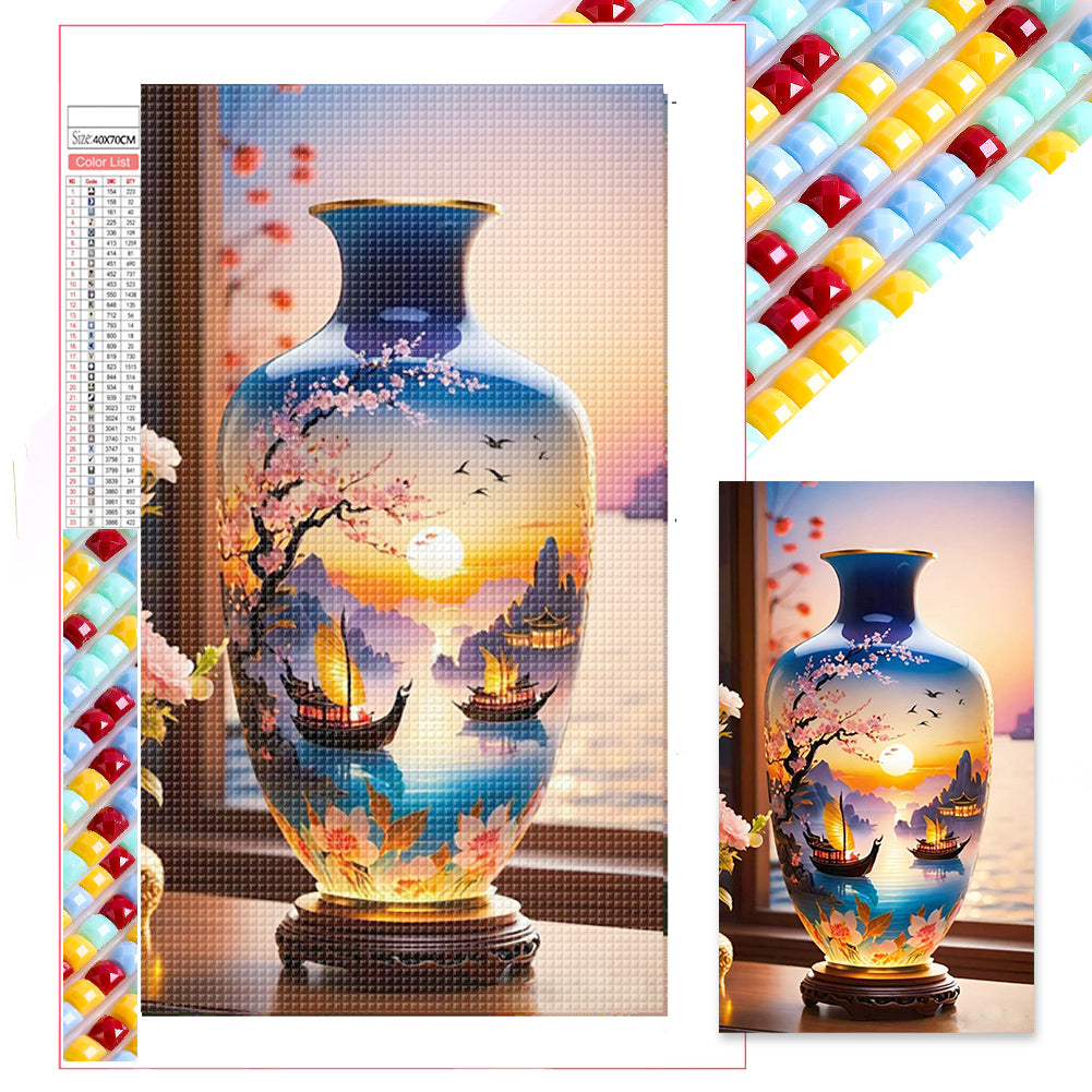 Birds And Vases - Full Square Drill Diamond Painting 40*70CM