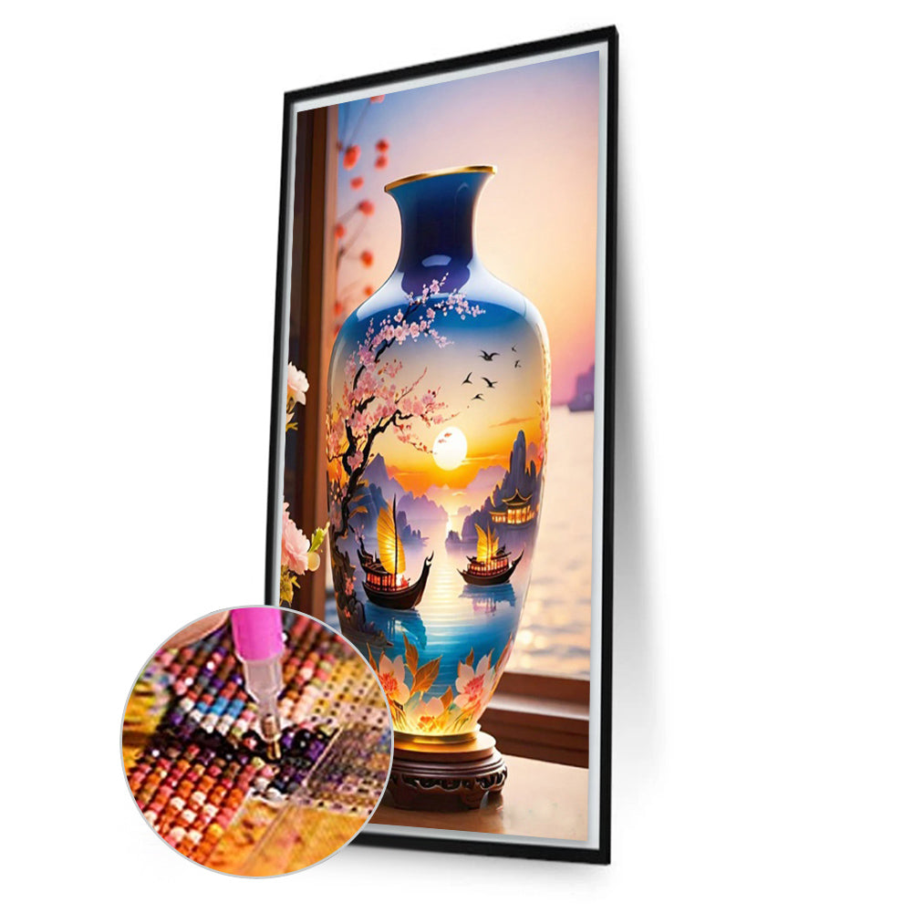 Birds And Vases - Full Square Drill Diamond Painting 40*70CM