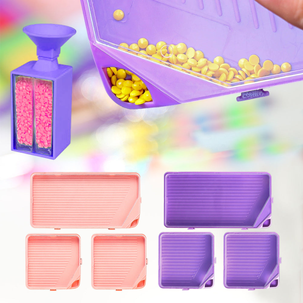 6 Pcs Diamond Art Trays Plastic Rhinestone Tray Organizer Diamond Painting Trays