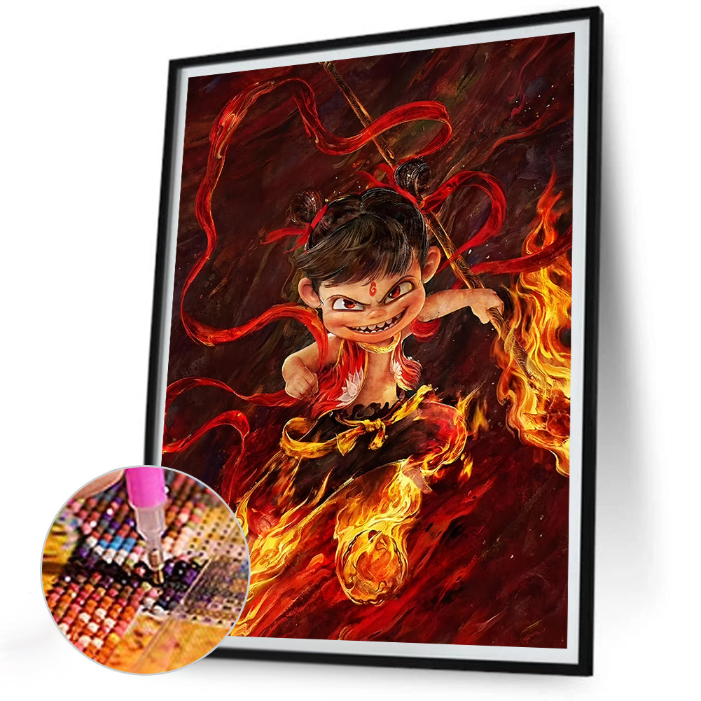 Nezha - Full Round Drill Diamond Painting 30*40CM