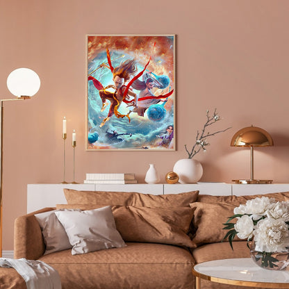 Nezha - Full Round Drill Diamond Painting 30*40CM