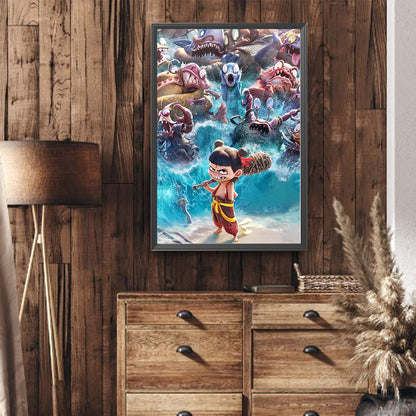 Nezha And The Dragons - Full Round Drill Diamond Painting 40*60CM