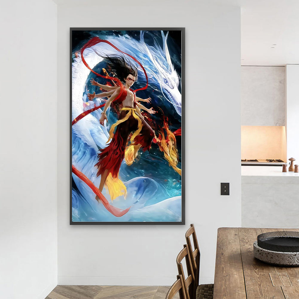 Nezha And Ao Bing - Full Round Drill Diamond Painting 40*70CM