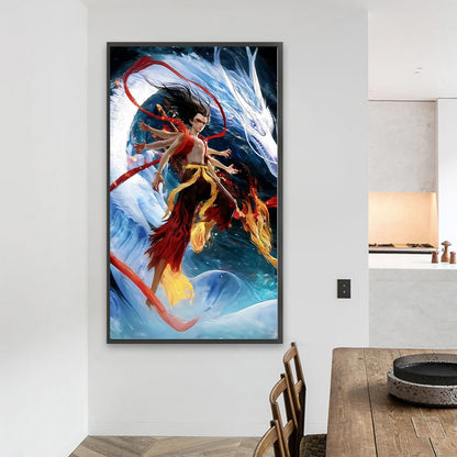Nezha And Ao Bing - Full Round Drill Diamond Painting 40*70CM