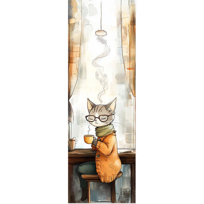 Coffee Cats - Full Round Drill Diamond Painting 30*90CM