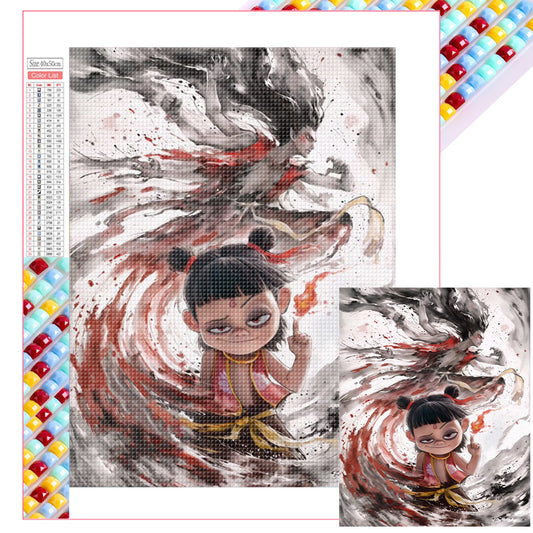 Nezha - Full Square Drill Diamond Painting 40*50CM