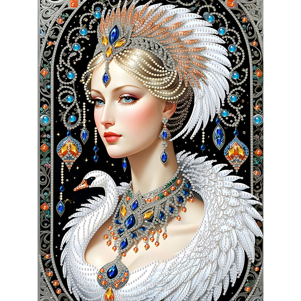 Elegant And Luxurious Woman - Special Shaped Drill Diamond Painting 30*40CM
