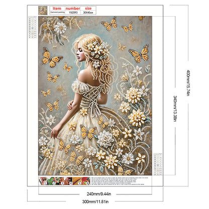 Elegant And Luxurious Woman - Special Shaped Drill Diamond Painting 30*40CM