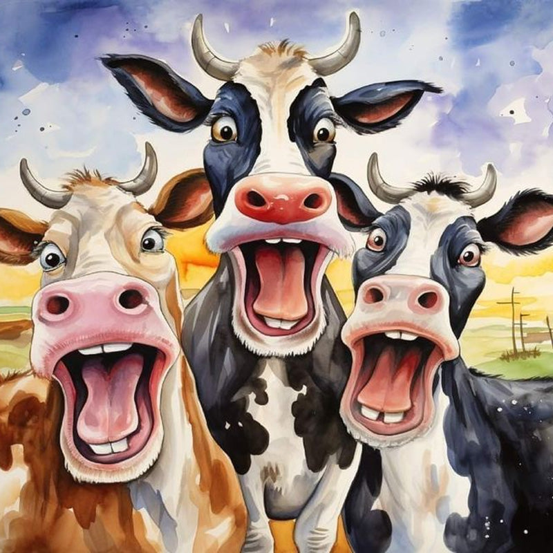 Cow - Full AB Square Drill Diamond Painting 45*45CM