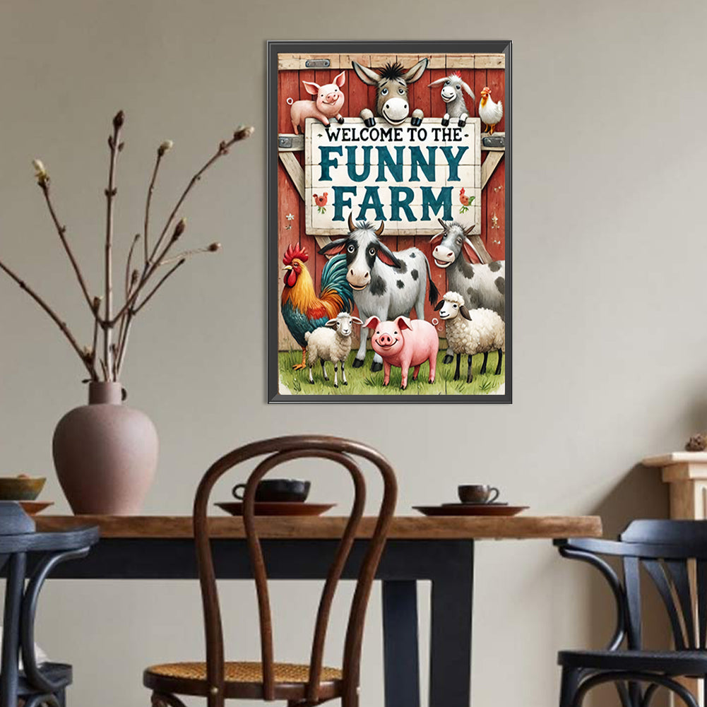Happy Farm - Full Round Drill Diamond Painting 30*45CM