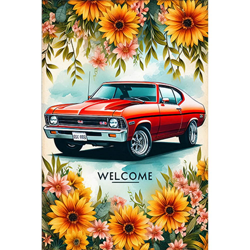 Car - Full Round Drill Diamond Painting 30*45CM
