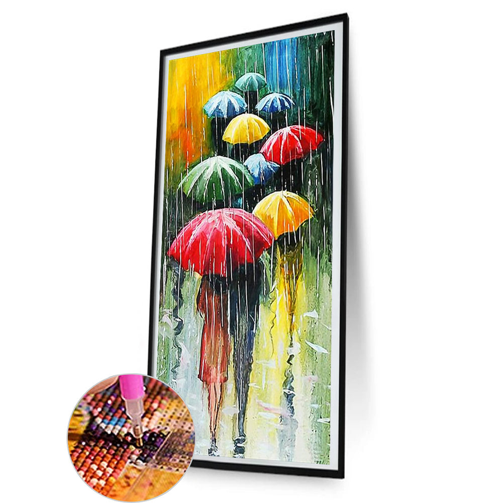 Umbrella Oil Painting - Full Round Drill Diamond Painting 45*85CM