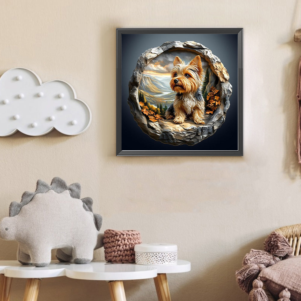 Yorkshire Puppy - Full Round Drill Diamond Painting 30*30CM