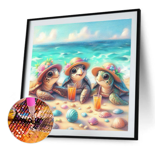 Turtle Party - Full Round Drill Diamond Painting 30*30CM
