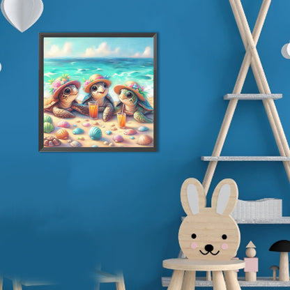 Turtle Party - Full Round Drill Diamond Painting 30*30CM