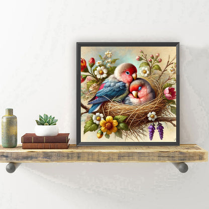 Parrot - Full Round Drill Diamond Painting 30*30CM