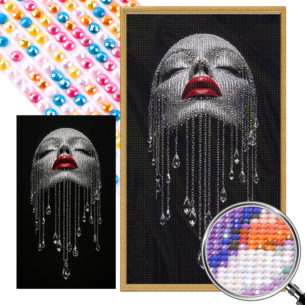 Water Drop Woman - Full AB Round Drill Diamond Painting 40*70CM