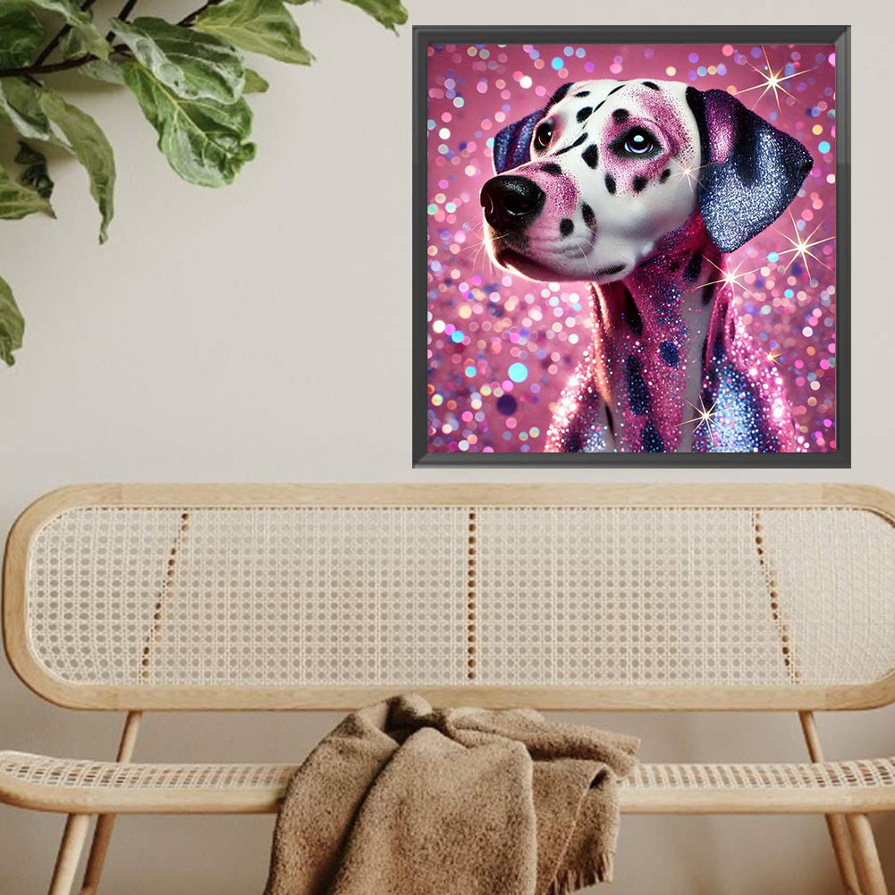 Shining Diamond Spotted Dog - Full Square Drill Diamond Painting 40*40CM