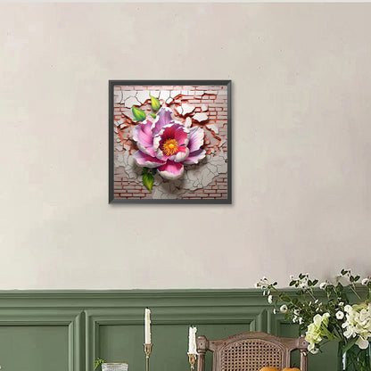 Wall Peony - Full Round Drill Diamond Painting 40*40CM