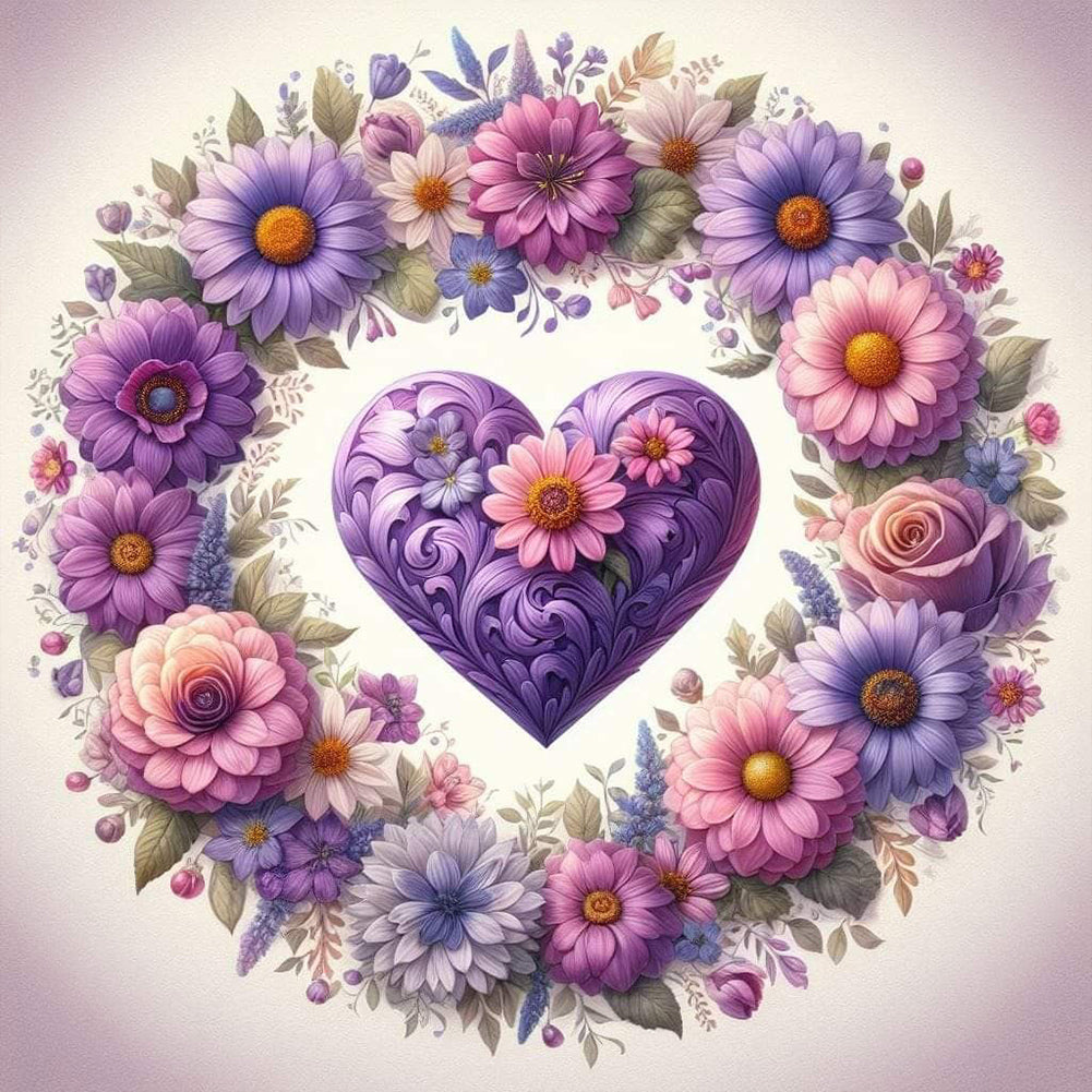 Love Wreath - Full Round Drill Diamond Painting 40*40CM
