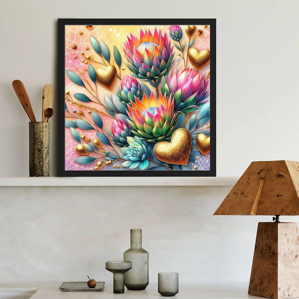 Protea - Full Round Drill Diamond Painting 40*40CM