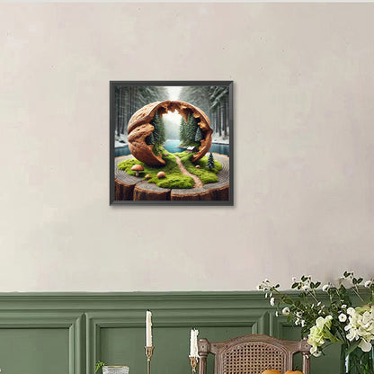 Walnut Forest - Full Round Drill Diamond Painting 40*40CM