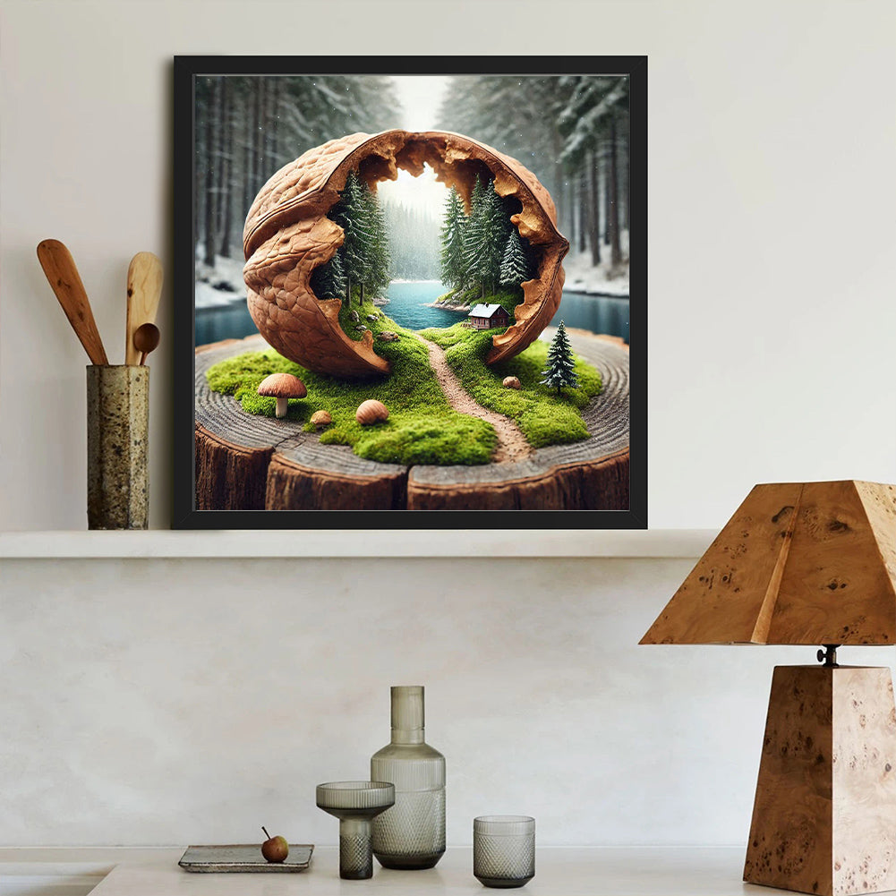 Walnut Forest - Full Round Drill Diamond Painting 40*40CM