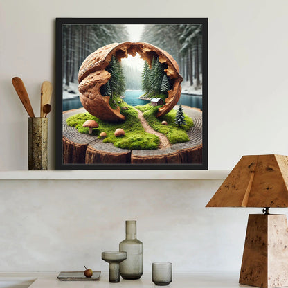 Walnut Forest - Full Round Drill Diamond Painting 40*40CM