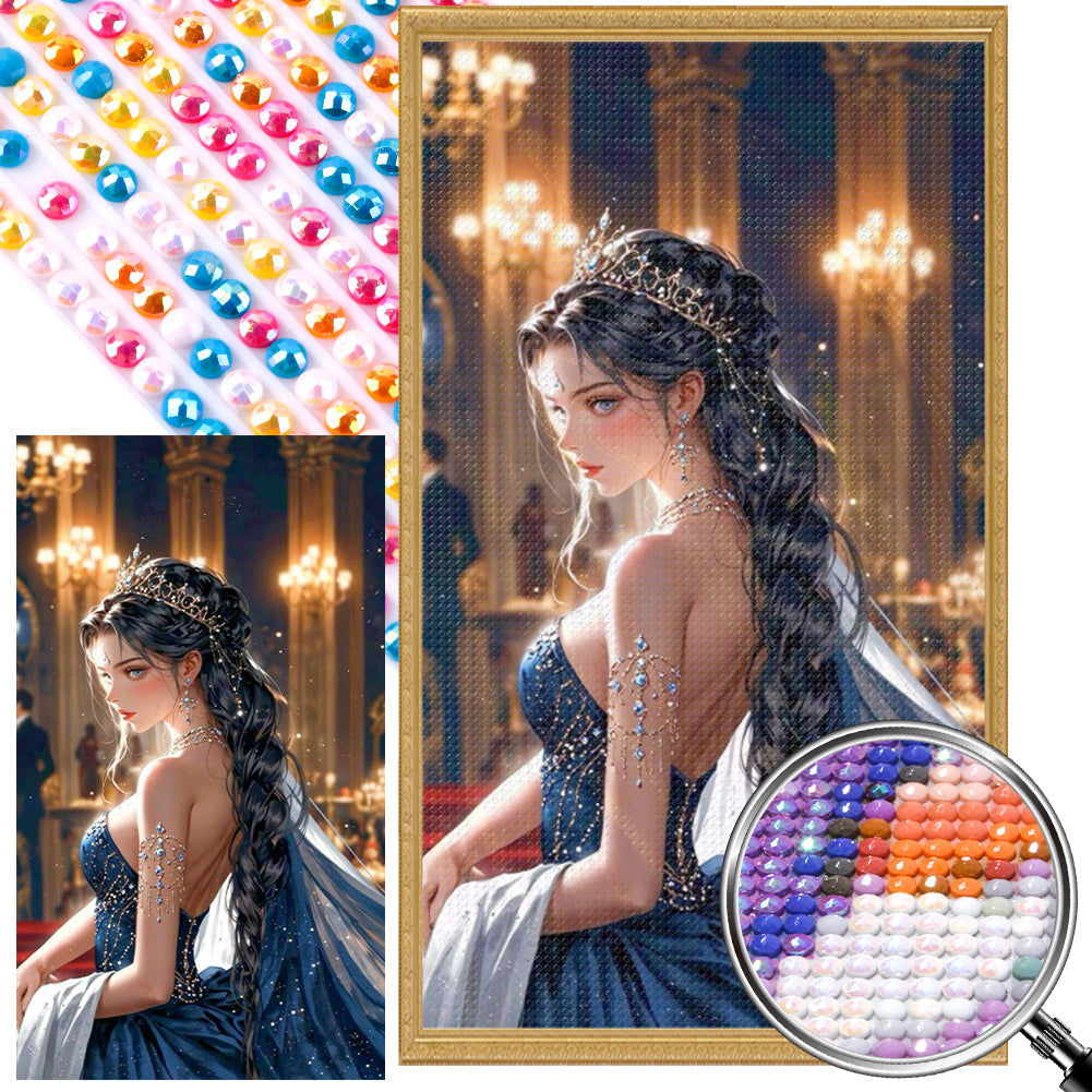 Elegant Girl - Full AB Round Drill Diamond Painting 40*70CM