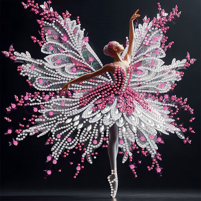 Dancing Girl With Beautiful Skirt - Special Shaped Drill Diamond Painting 30*30CM