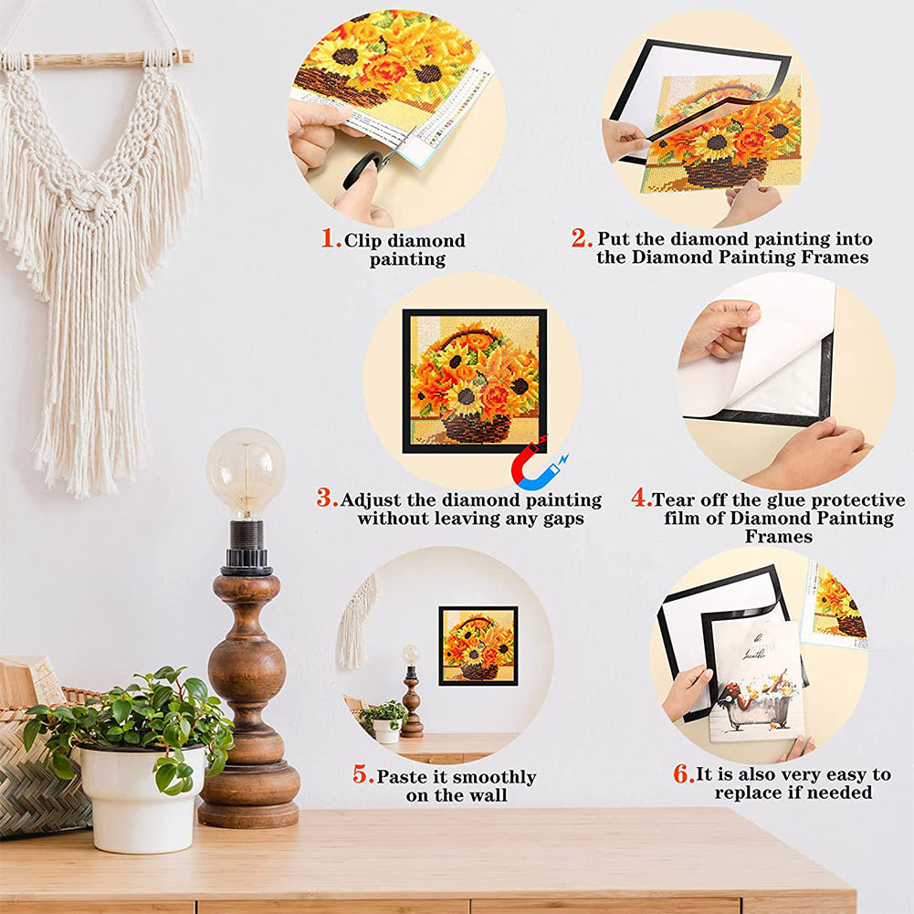 9Pcs Magnetic Picture Frame Magnetic Photo Frame Multifunctional for Party Decor