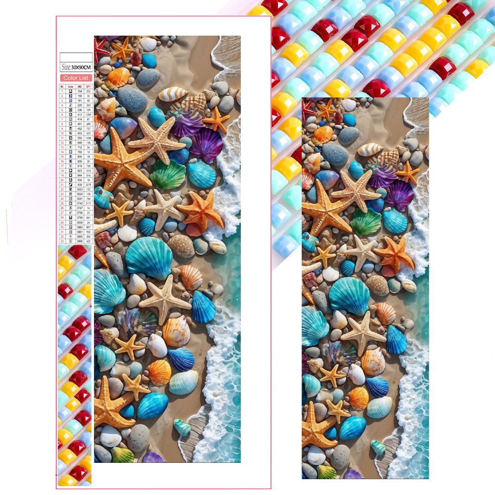 Starfish On The Seaside - Full Square Drill Diamond Painting 30*90CM