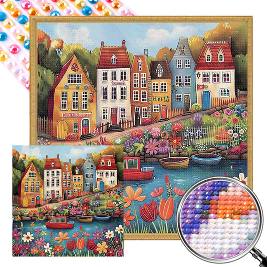 House - Full AB Round Drill Diamond Painting 40*40CM
