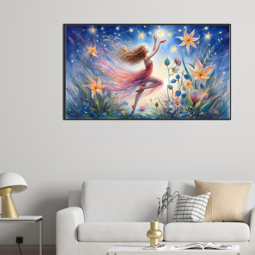 Girl - Full Round Drill Diamond Painting 70*40CM
