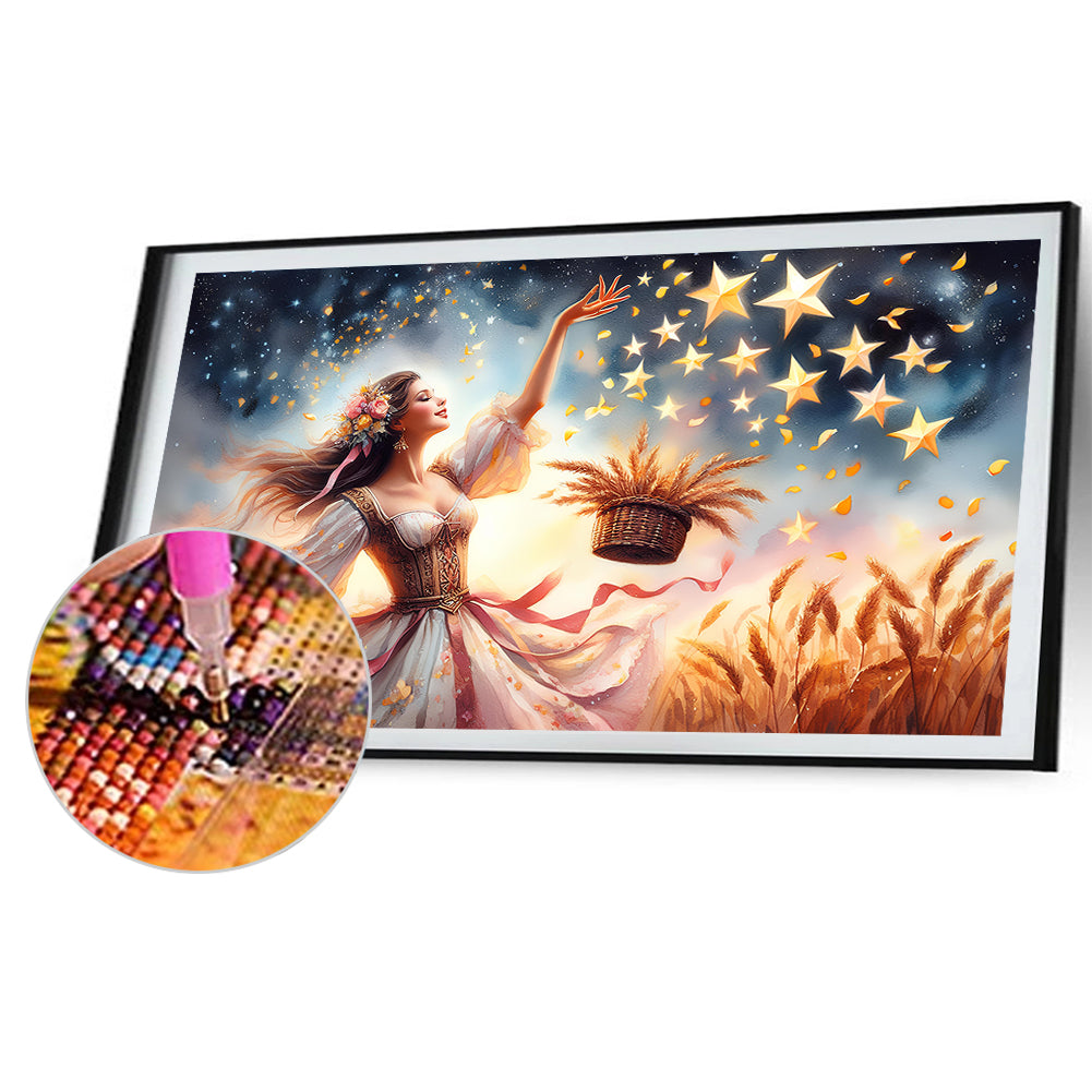 Girl - Full Round Drill Diamond Painting 70*40CM
