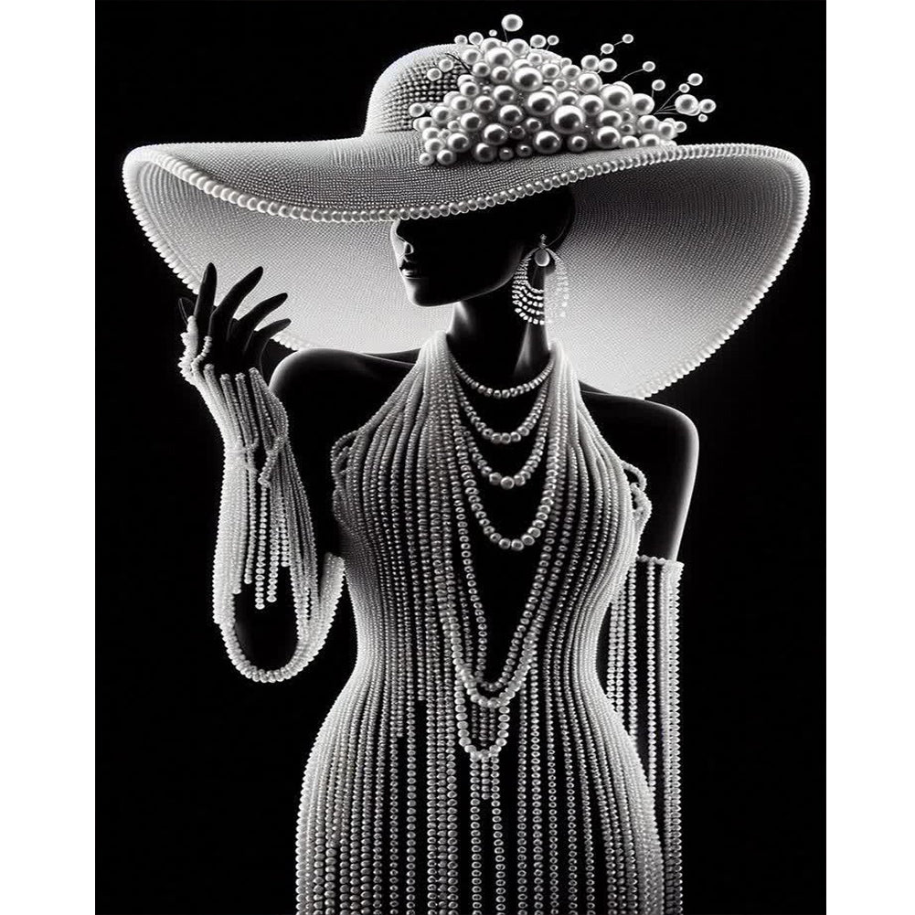 Pearl Girl - Full Round Drill Diamond Painting 40*50CM