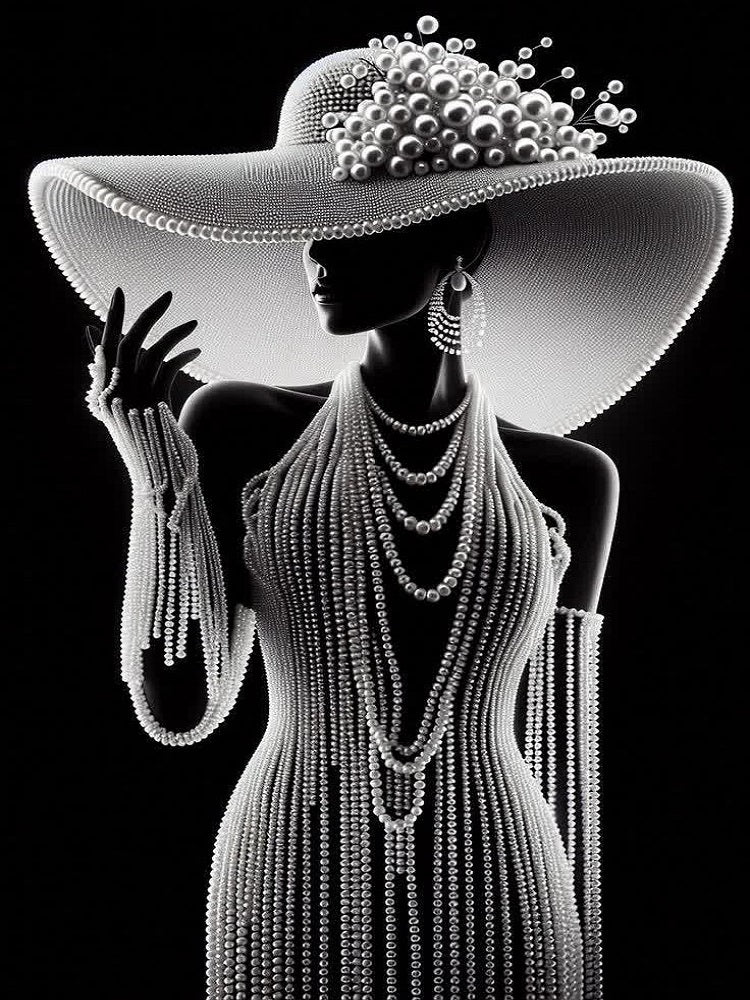 Pearl Girl - Full Round Drill Diamond Painting 40*50CM