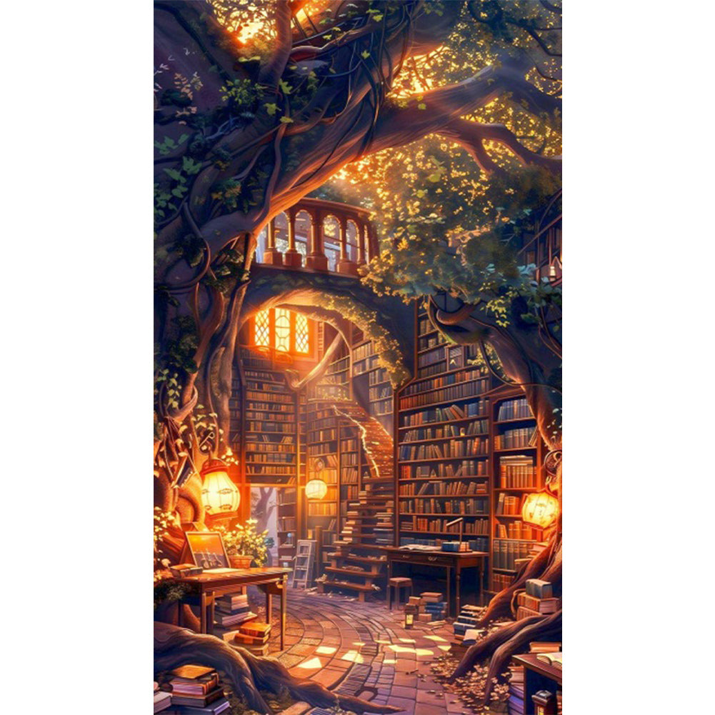 Book House - Full Square Drill Diamond Painting 40*70CM