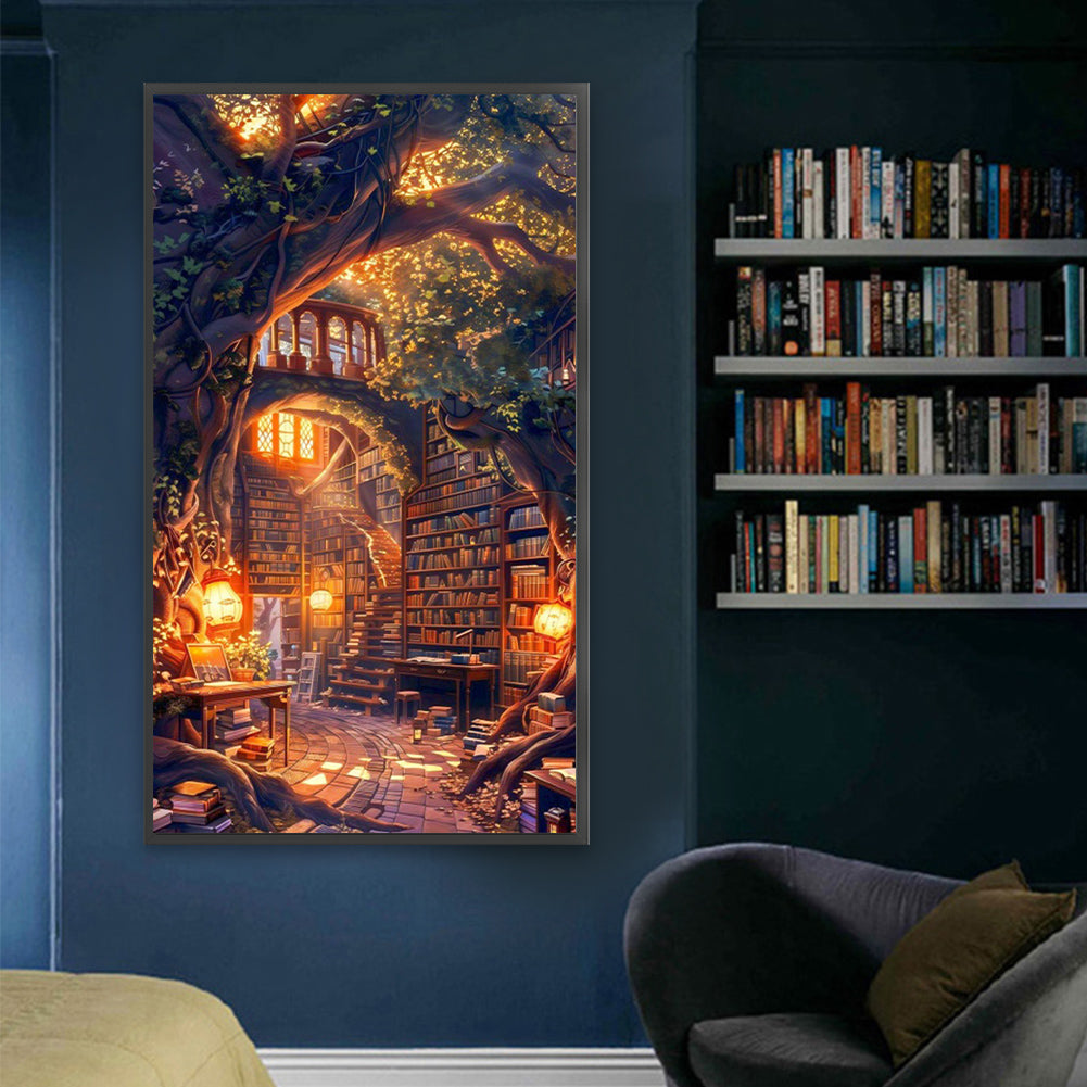 Book House - Full Square Drill Diamond Painting 40*70CM