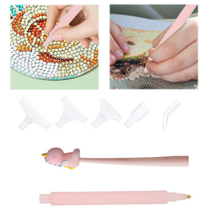Cartoon Diamond Painting Pen Diamond Art Drill Pen with 6 Pen Tips DIY Supplies