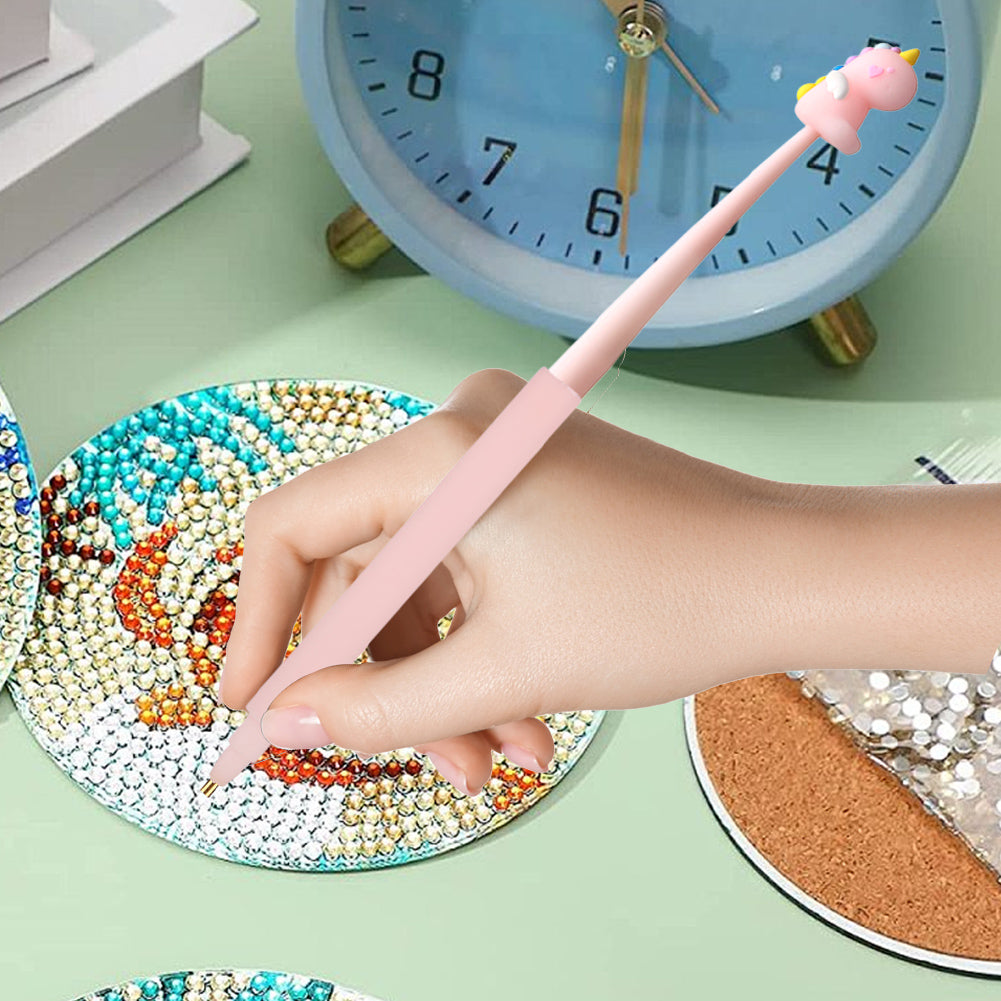 Cartoon Diamond Painting Pen Diamond Art Drill Pen with 6 Pen Tips DIY Supplies