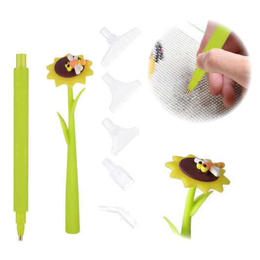 Cartoon Diamond Painting Pen Diamond Art Drill Pen with 6 Pen Tips DIY Supplies