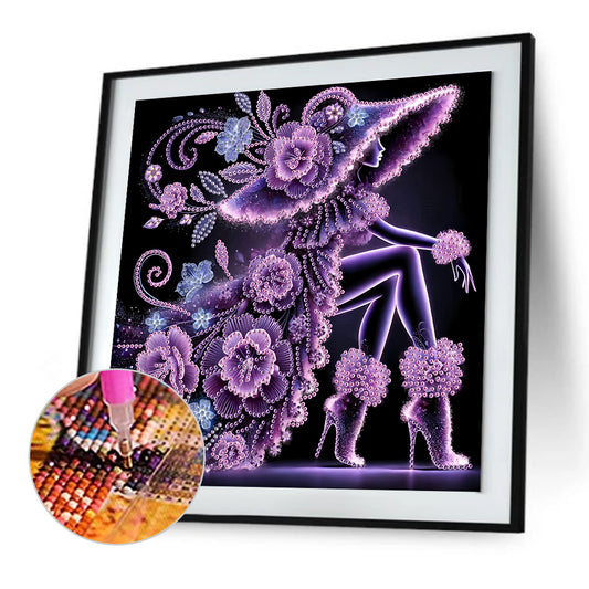 Elegant Lady - Special Shaped Drill Diamond Painting 30*30CM