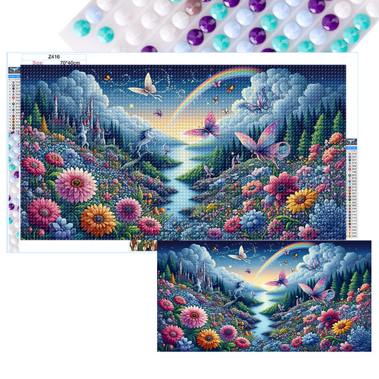 Dream Scenery - Full Round Drill Diamond Painting 70*40CM
